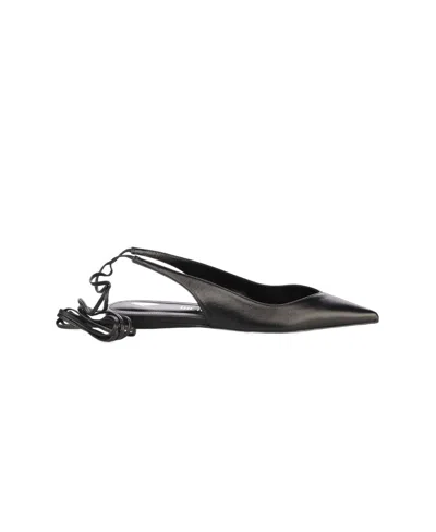 Attico Venus Slingback Ballerina Shoes In Black