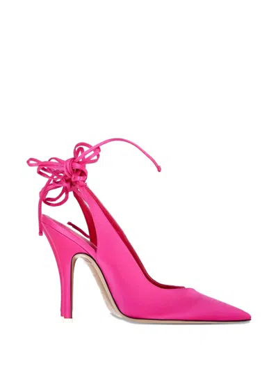Pre-owned Attico Venus Slingback Heeled Pumps In Pink