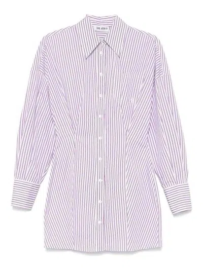 ATTICO MINI DRESS STRIPED COTTON