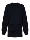 Attico Crewneck Minidress In Black