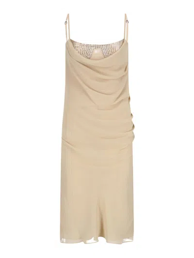 ATTICO MIDI DRESS WITH RHINESTONES