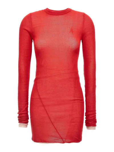 ATTICO TWO-MATERIAL MINIDRESS