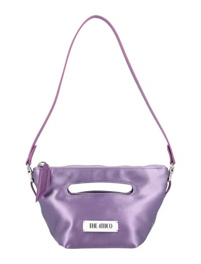 Attico Via Dei Giardini 15 Satin Tote Bag In Lilac