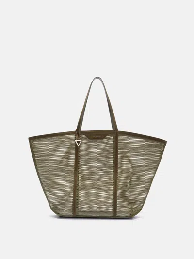 Attico ''via Del Mare'' Military Green Tote Bag