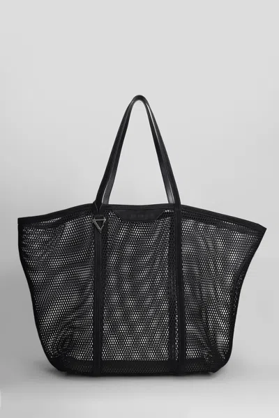 ATTICO VIA DEL MARE TOTE IN BLACK POLYESTER