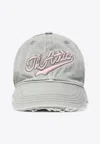 Attico Vintage-effect Baseball Cap In Gray