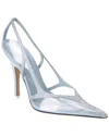 Attico Venus Chrome Pvc And Suede Pumps In Silver