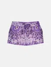 ATTICO VIOLET, BROWN AND WHITE SHORT PANTS