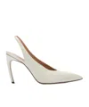 Attico 95mm Viper Leather Slingbacks