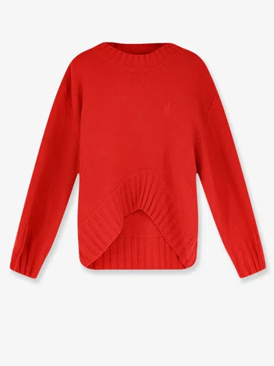 Attico Virgin Wool And Cashmere Blend Sweater In Red