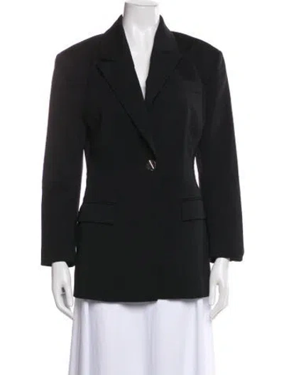 Pre-owned Attico Virgin Wool Blazer In Black