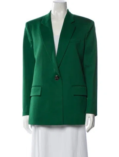 Pre-owned Attico Virgin Wool Blazer In Green
