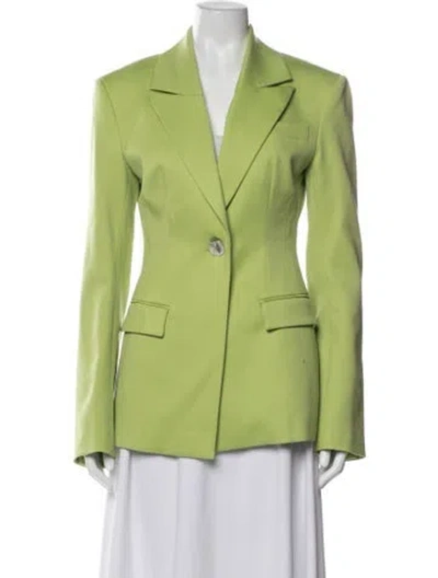 Pre-owned Attico Virgin Wool Blazer In Green