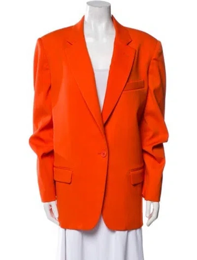 Pre-owned Attico Virgin Wool Blazer In Orange