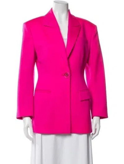 Pre-owned Attico Virgin Wool Blazer In Pink
