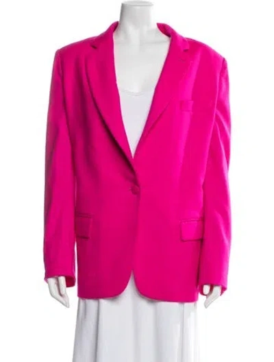 Pre-owned Attico Virgin Wool Blazer In Pink