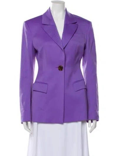 Pre-owned Attico Virgin Wool Blazer In Purple