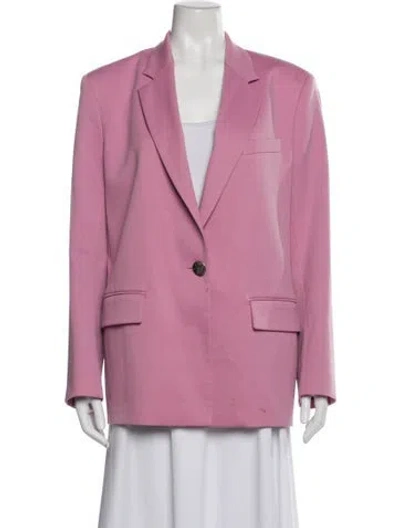 Pre-owned Attico Virgin Wool Blazer In Purple