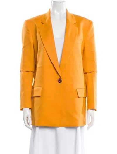 Pre-owned Attico Virgin Wool Blazer In Yellow