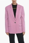 Attico Bianca Stretch Wool Gabardine Blazer