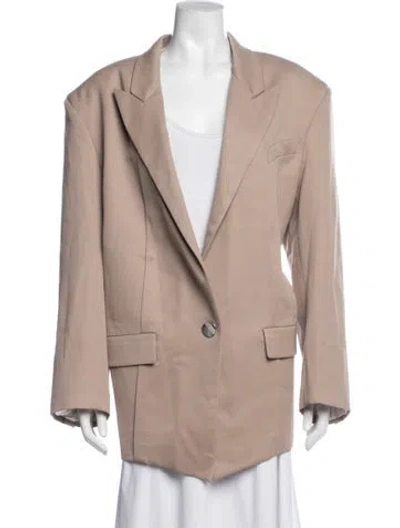 Pre-owned Attico Virgin Wool Coat In Neutrals