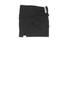 Attico Draped Mini Skirt Metal Embellishment In Black
