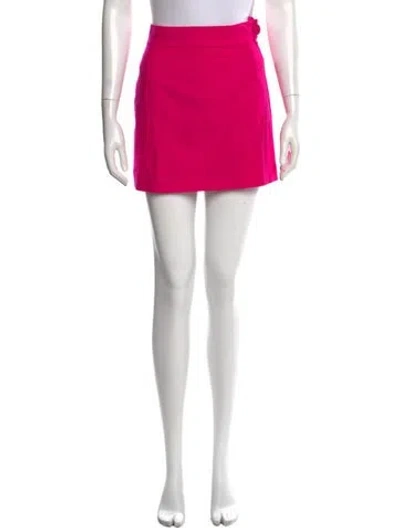 Pre-owned Attico Virgin Wool Mini Skirt In Pink