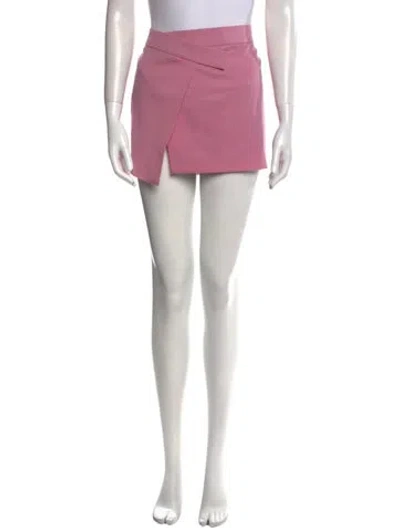 Pre-owned Attico Virgin Wool Mini Skirt In Pink