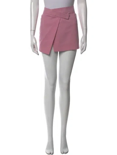 Pre-owned Attico Virgin Wool Mini Skirt In Pink