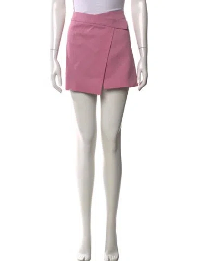 Pre-owned Attico Virgin Wool Mini Skirt W/ Tags In Pink