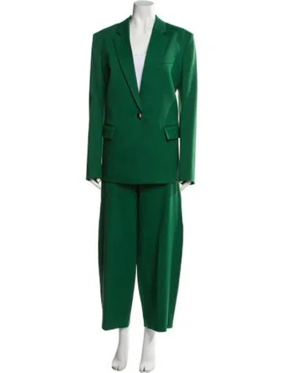 Pre-owned Attico Virgin Wool Pantsuit In Green