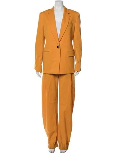 Pre-owned Attico Virgin Wool Pantsuit In Orange