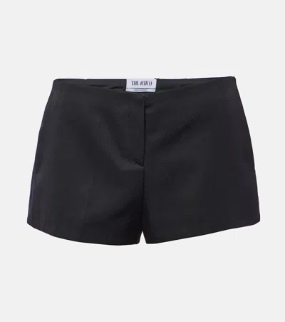 Attico Virgin Wool Shorts In Black