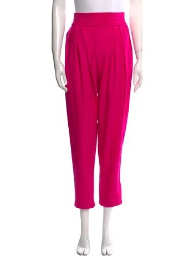 Pre-owned Attico Virgin Wool Skinny Leg Pants In Pink
