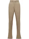 Attico Gabardine Trousers Long Front Crease In Neutrals