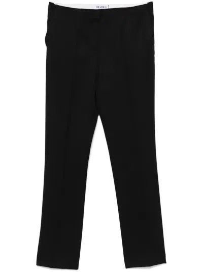 Attico Tailored Black Pants With Subtle Pleats