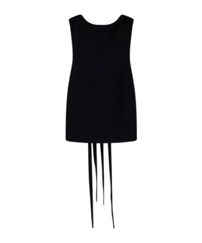 Attico Viscose Blend Mini Dress In Animal Print