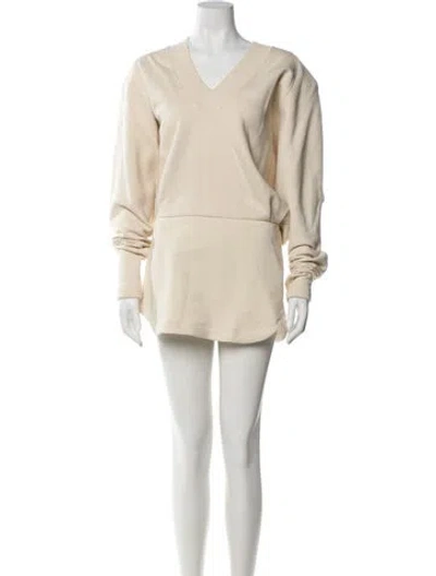 Pre-owned Attico V-neck Mini Dress W/ Tags In Neutral
