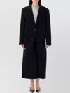 Attico Waist Belted Long Length Lapels In Black