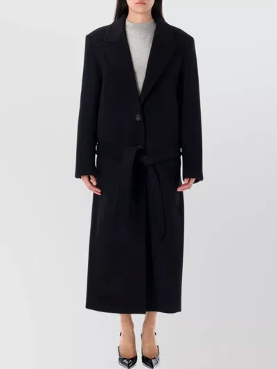 ATTICO WAIST BELTED LONG LENGTH LAPELS