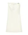 Attico Waist Hollowed-out Medium Length Skirt In White