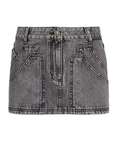 Attico Waist Loop Skirt In Gray