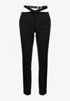 Attico The  Cigarette Long Trousers Clothing In Black
