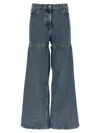 Attico Light Blue Cut-out Jeans In Blue