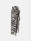 Attico White And Black Pareo In Animal Print