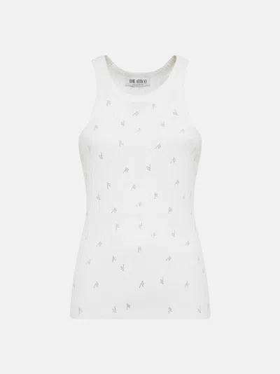ATTICO TOP WHITE E CRYSTAL
