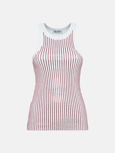 ATTICO TOP WHITE E RED