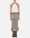 Attico White And Silver Midi Dress In Multi