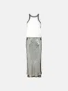Attico Sequin Dress Dresses In White/silver