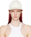 Attico White Baseball Cap In 043 Milk